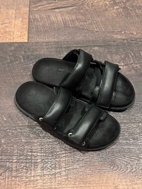 WODEN Chunky Platform Sandals EU 37 Black Double Strap Comfort Slide Minimalist